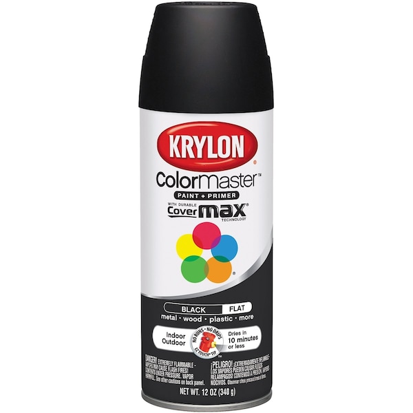 Krylon Paints 12Oz UltraFlat Black 1602 Zoro